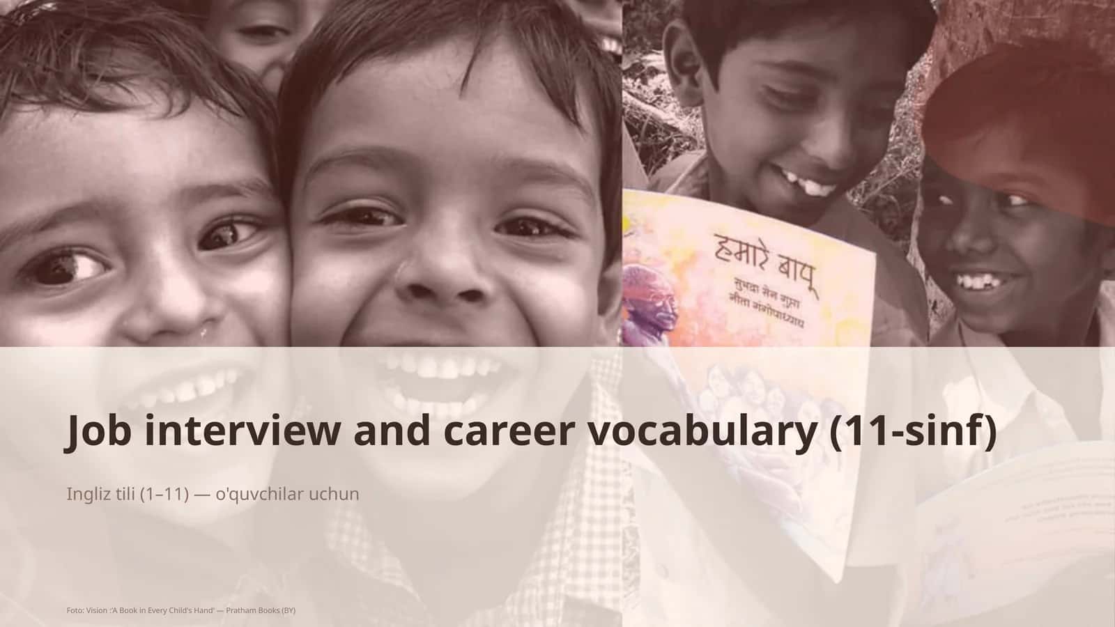 Job interview and career vocabulary (11-sinf)