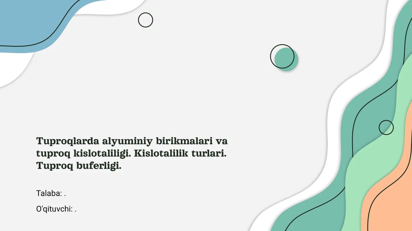 Tuproqlarda Alyuminiy Birikmalari va Kislotaliligi
