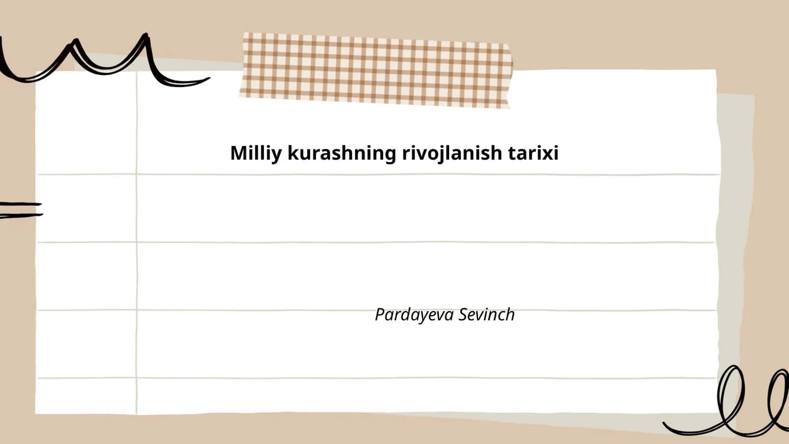 Milliy kurashning rivojlanish tarixi
