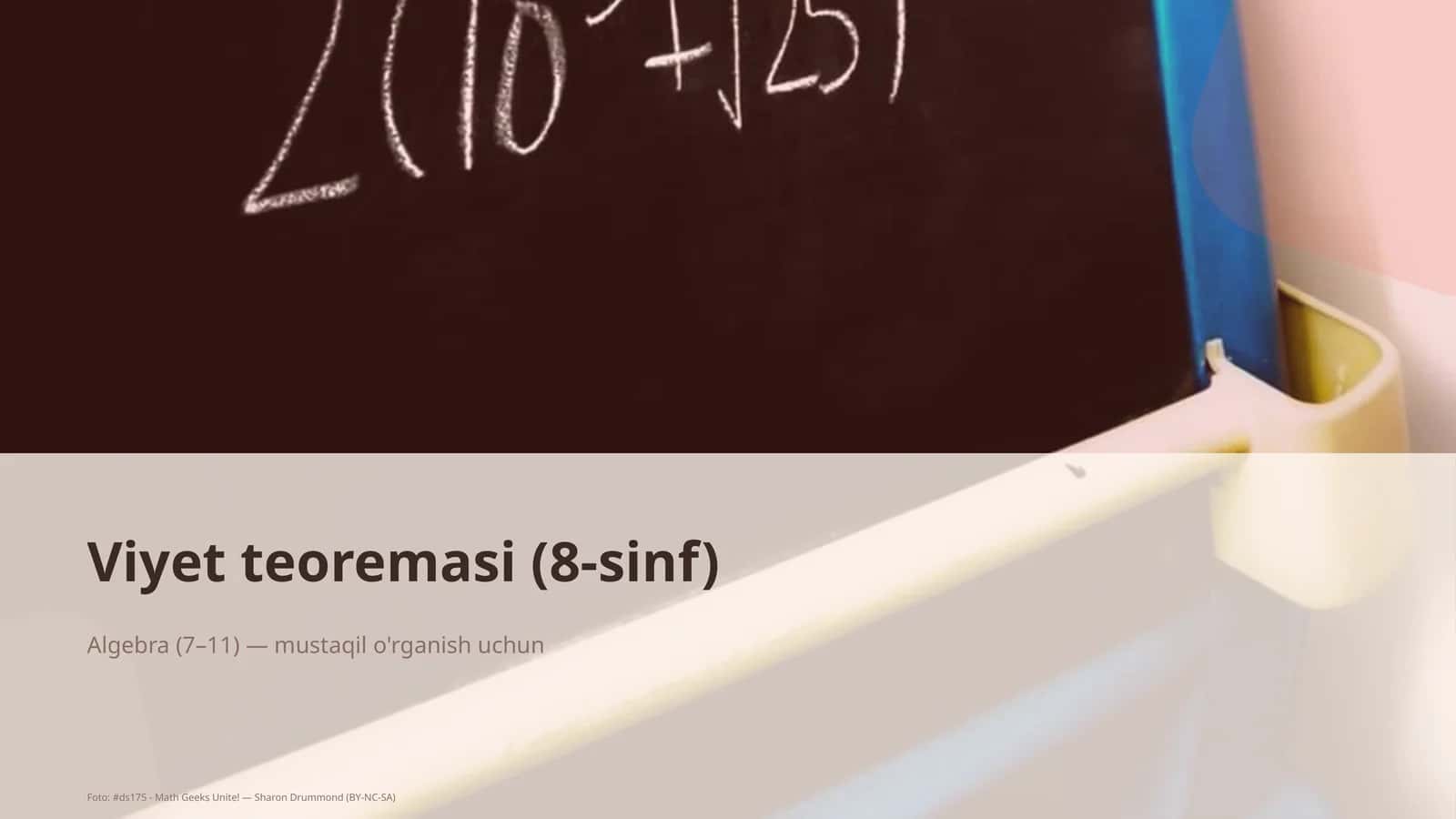Viyet teoremasi (8-sinf)