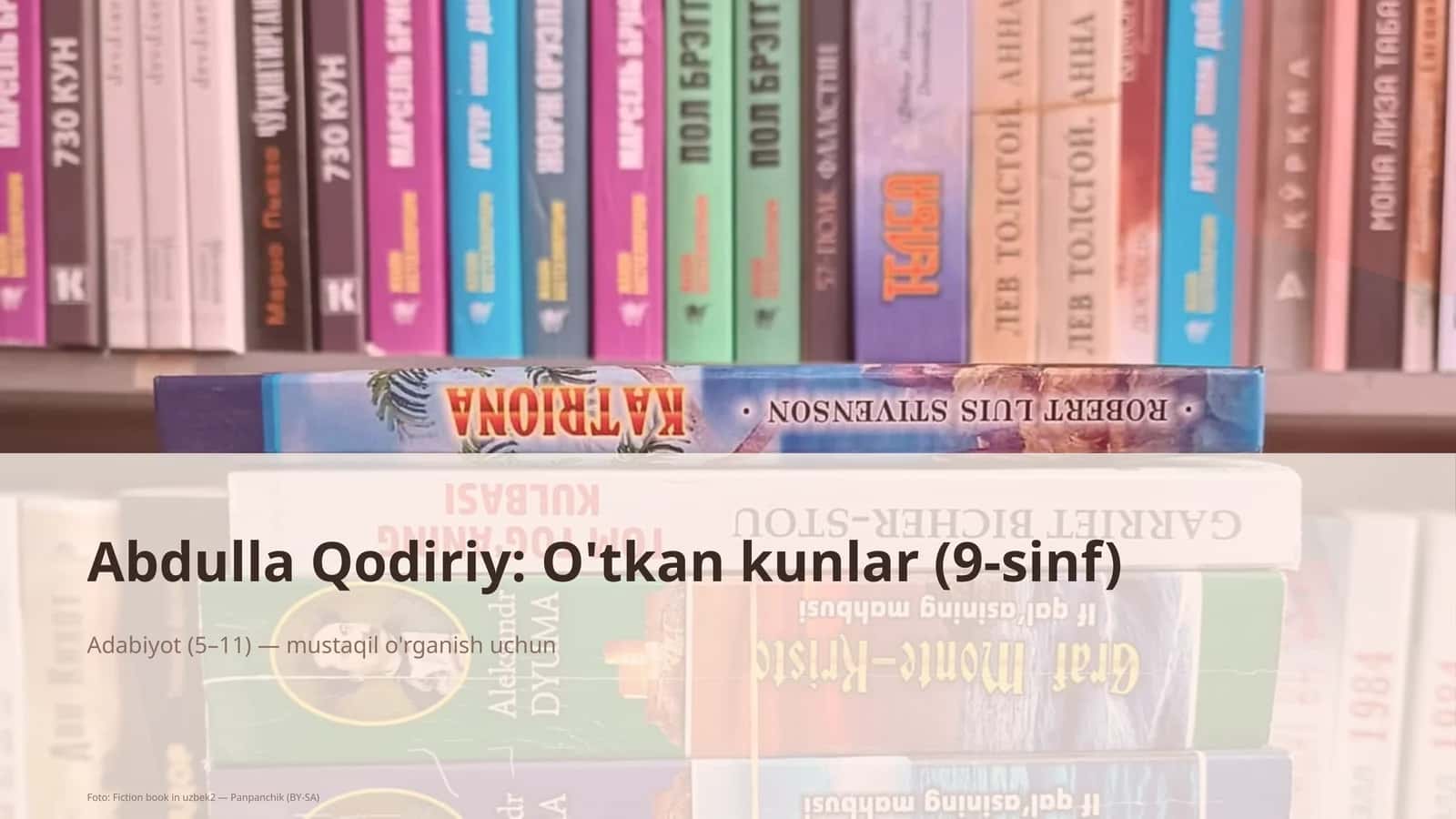 Abdulla Qodiriy: O'tkan kunlar (9-sinf)