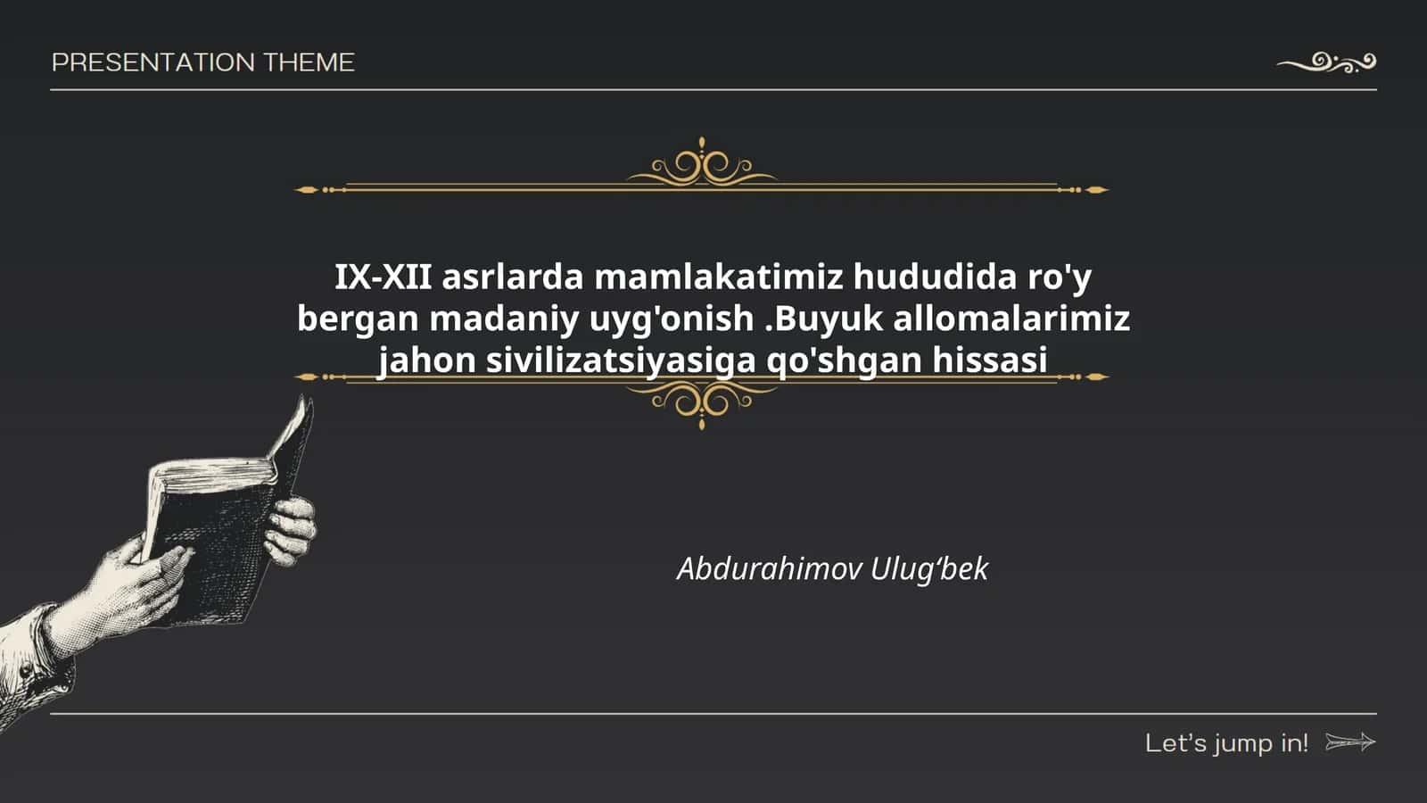 IX-XII asrlarda mamlakatimiz hududida ro'y bergan madaniy uyg'onish