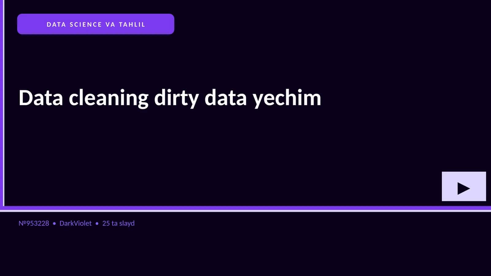 DATA CLEANING VA TAHLIL