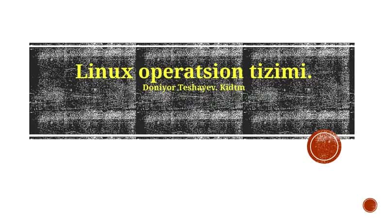 Linux operatsion tizimi