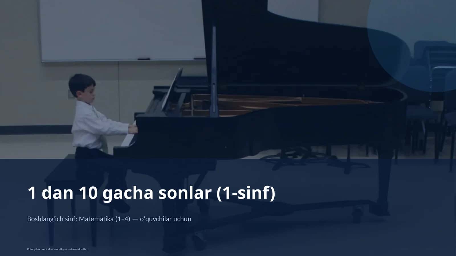 1 dan 10 gacha sonlar (1-sinf)