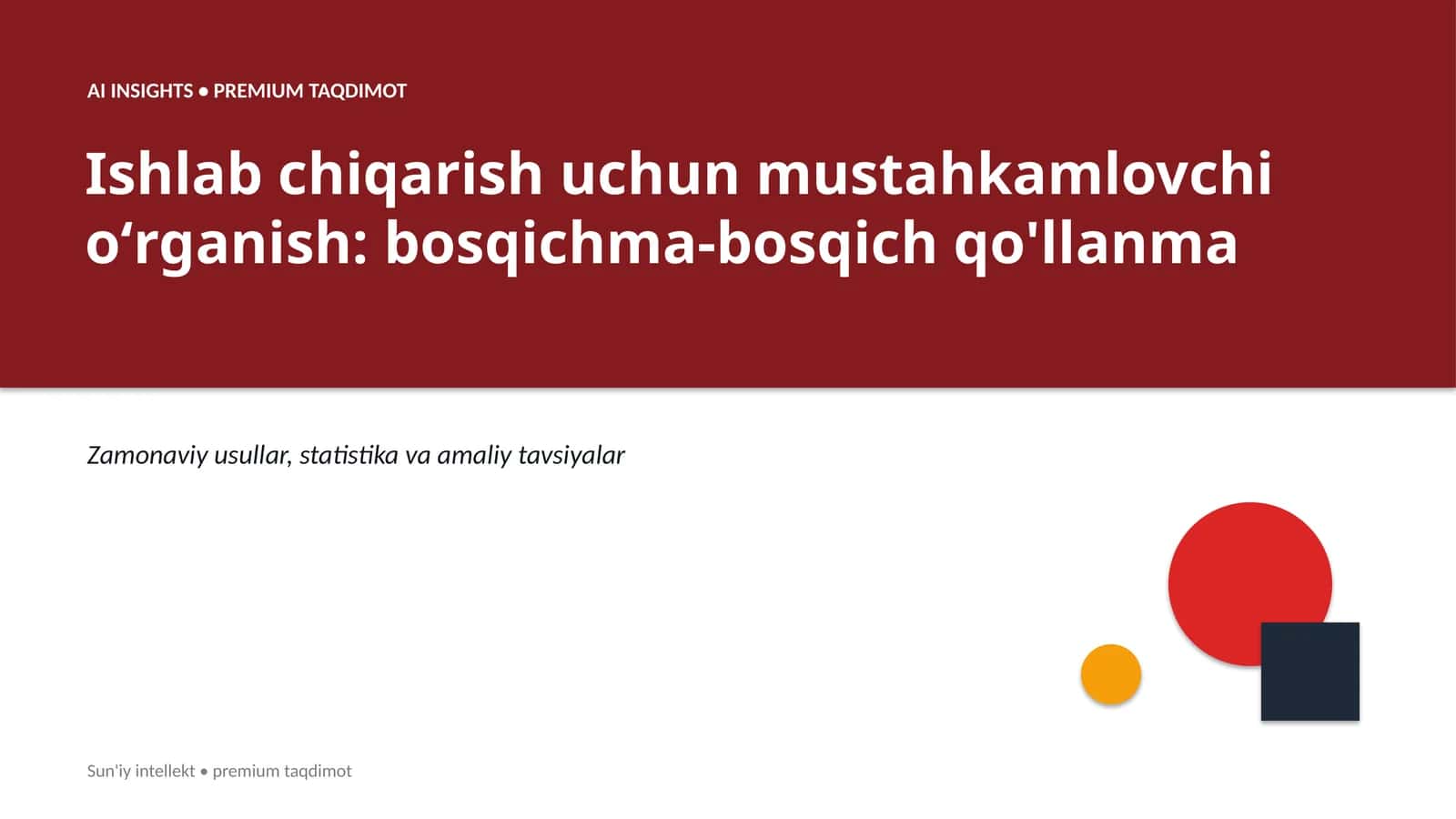 Sun'iy intellekt • premium taqdimot