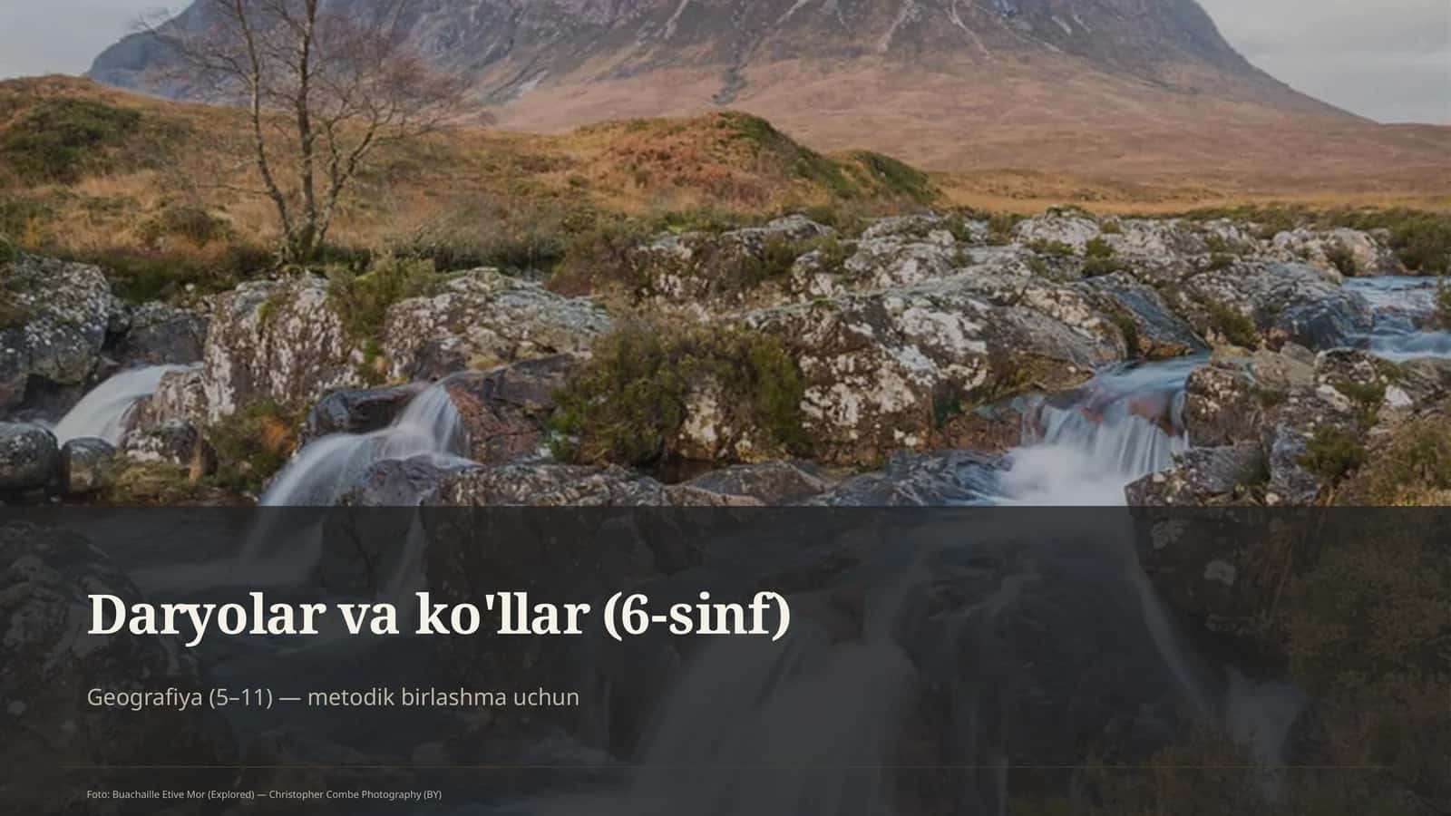 Daryolar va ko'llar (6-sinf)