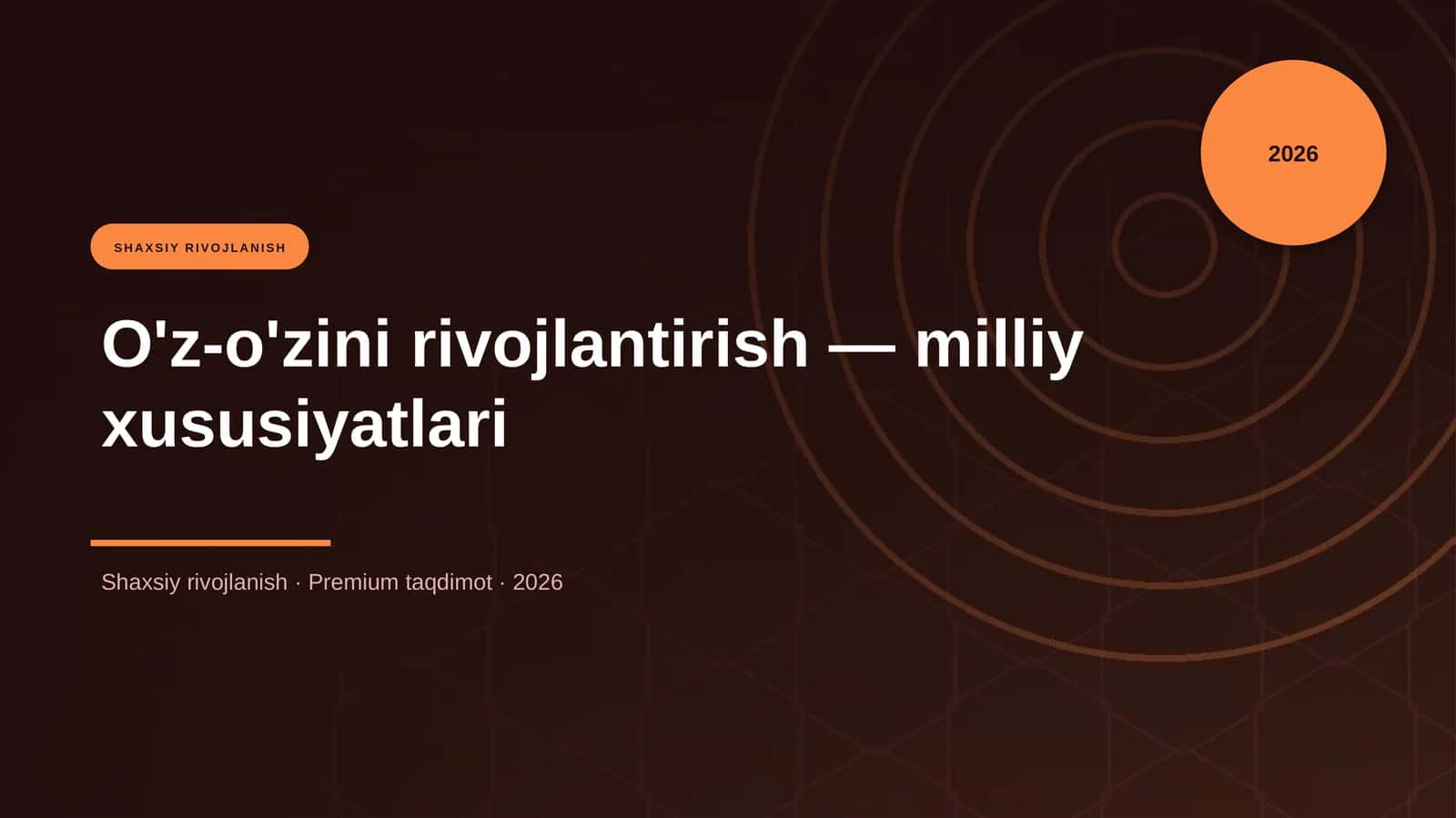 O'z-o'zini rivojlantirish