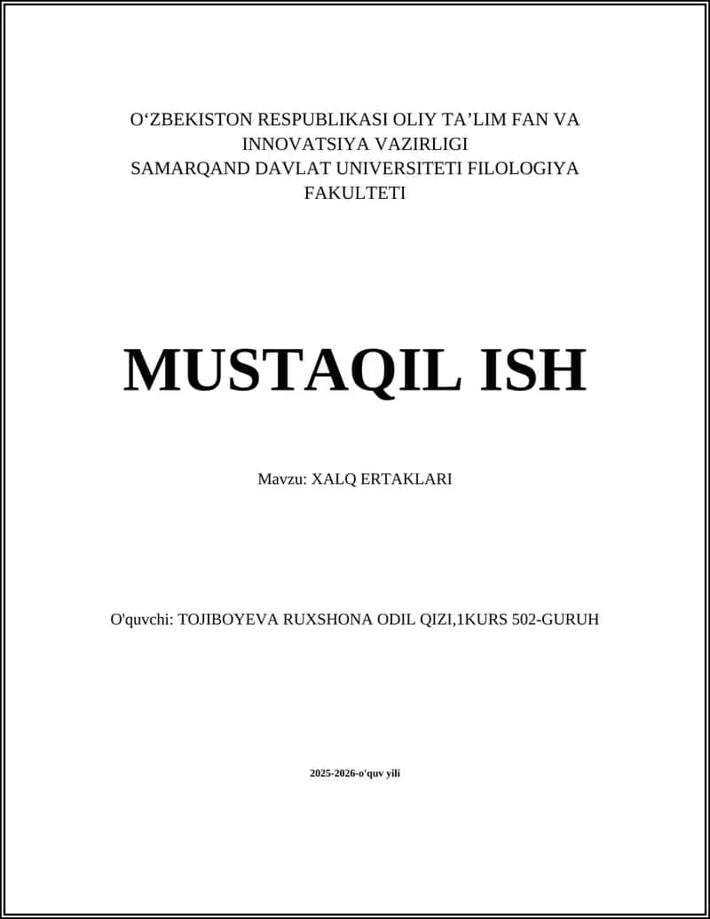 XALQ ERTAKLARI