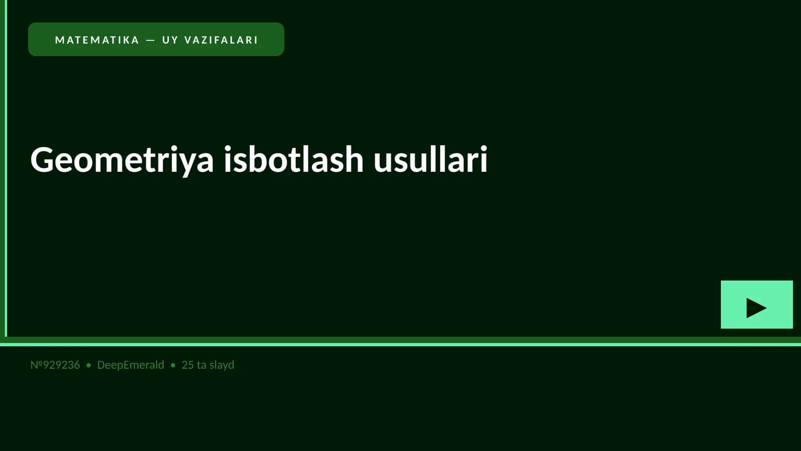 Geometriya isbotlash usullari
