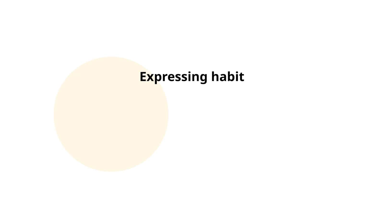 Expressing habit