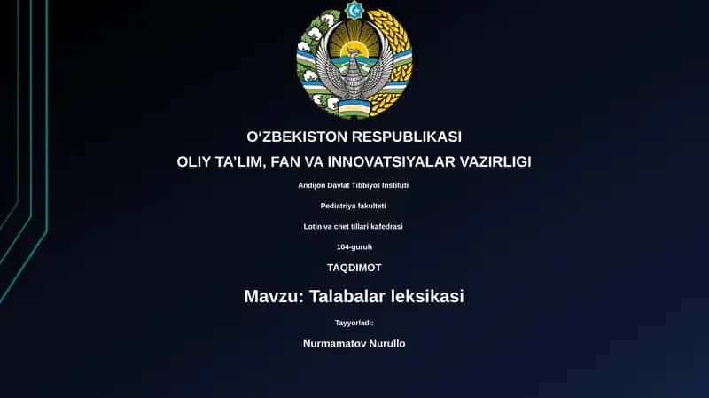 Talabalar leksikasi