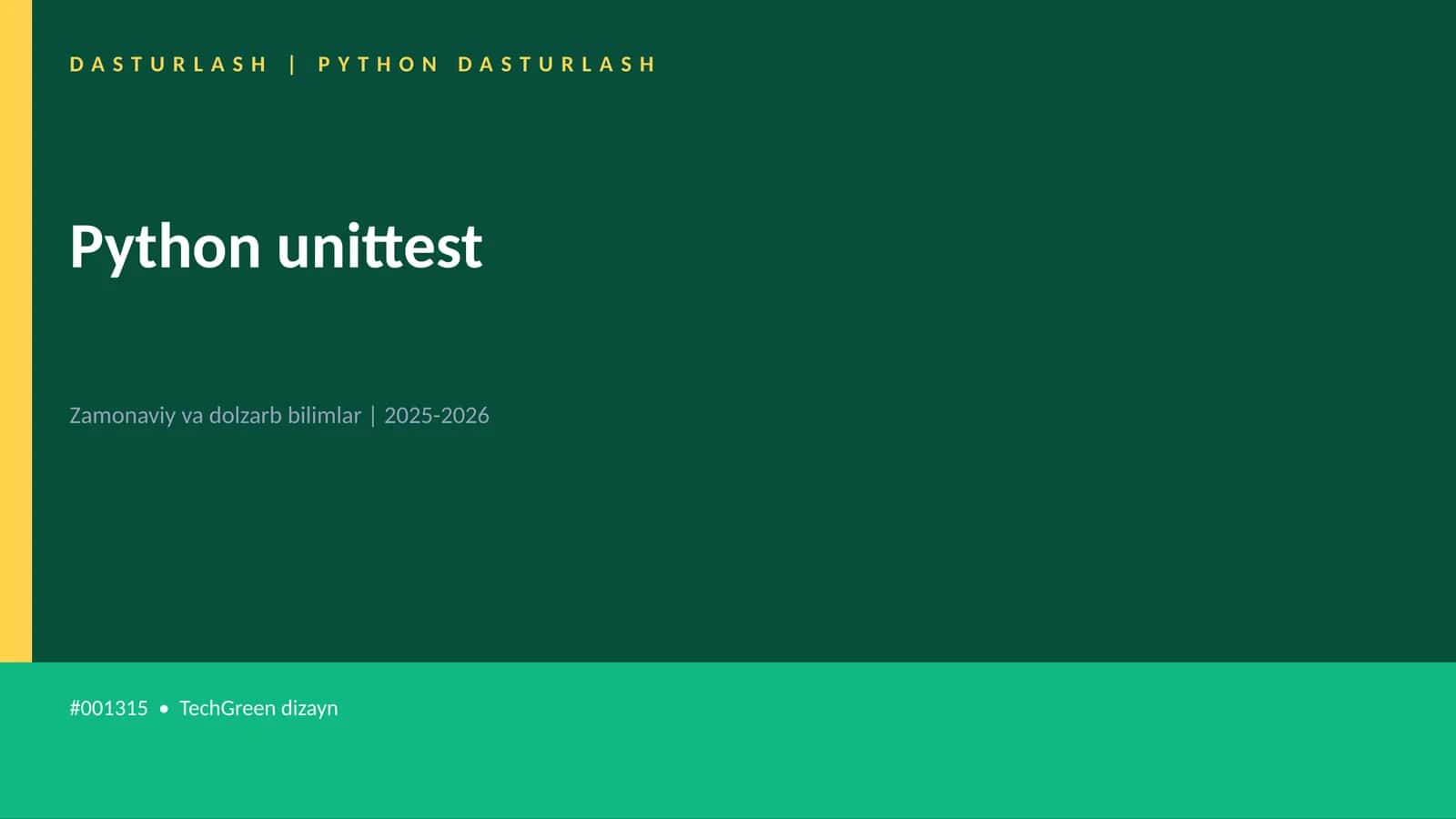 Python unittest