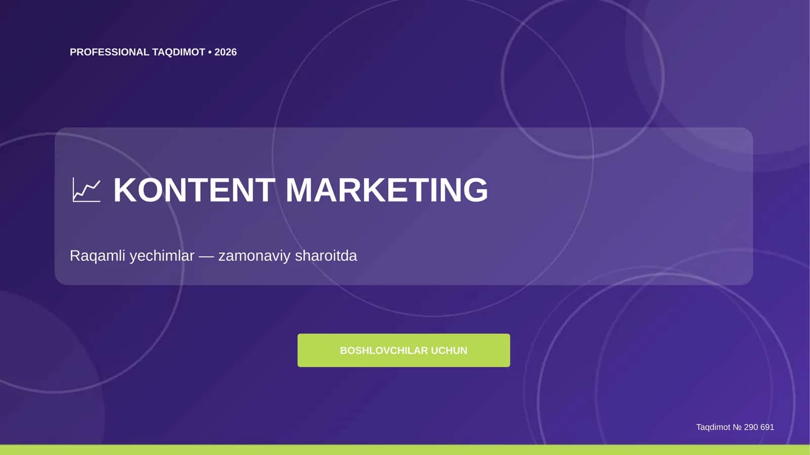 Kontent marketing: raqamli yechimlar