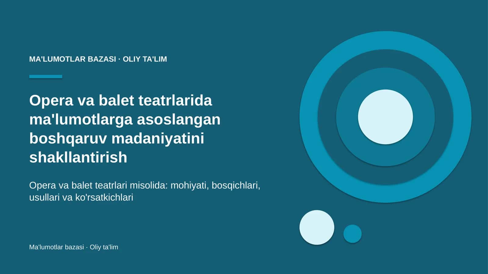 opera va balet teatrlarida ma'lumotlarga asoslangan boshqaruv madaniyatini shakllantirish 1037