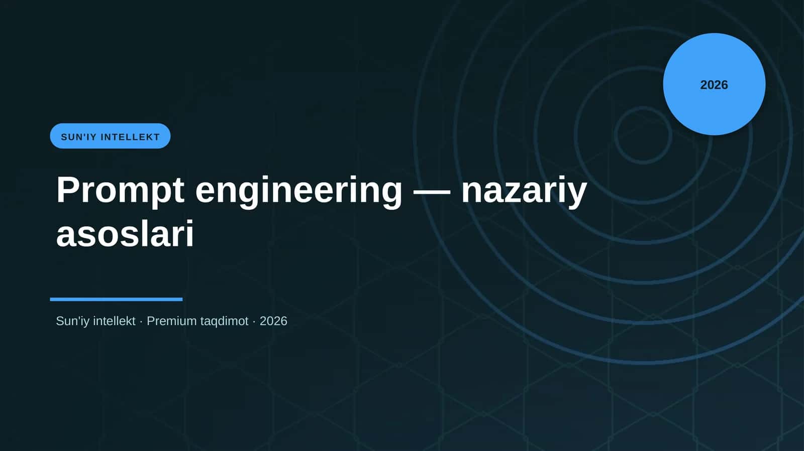 Prompt engineering — nazariy asoslari