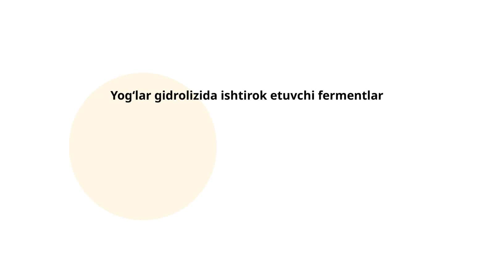 Yogʻlar gidrolizida ishtirok etuvchi fermentlar