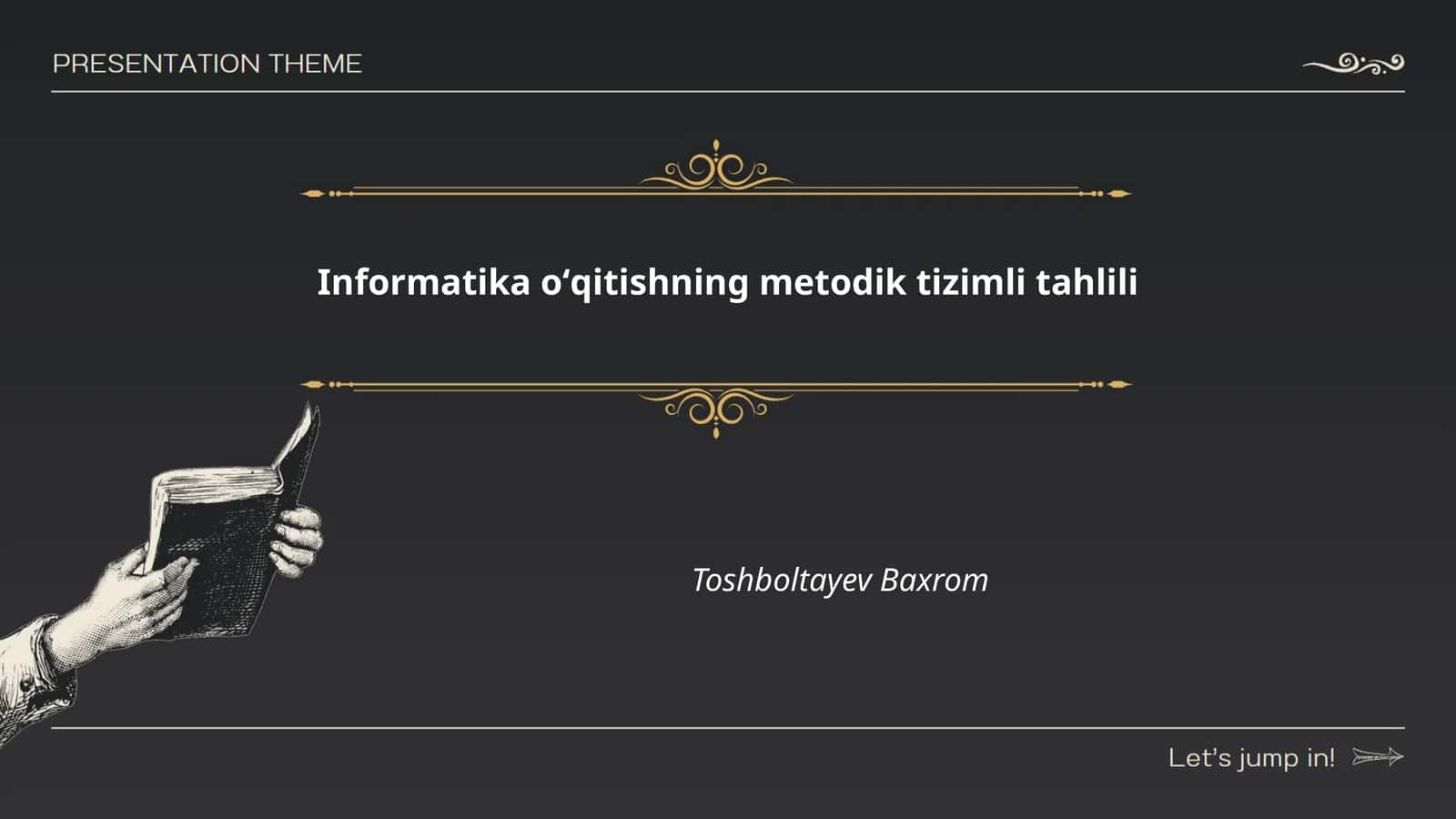 Informatika oʻqitishning metodik tizimli tahlili