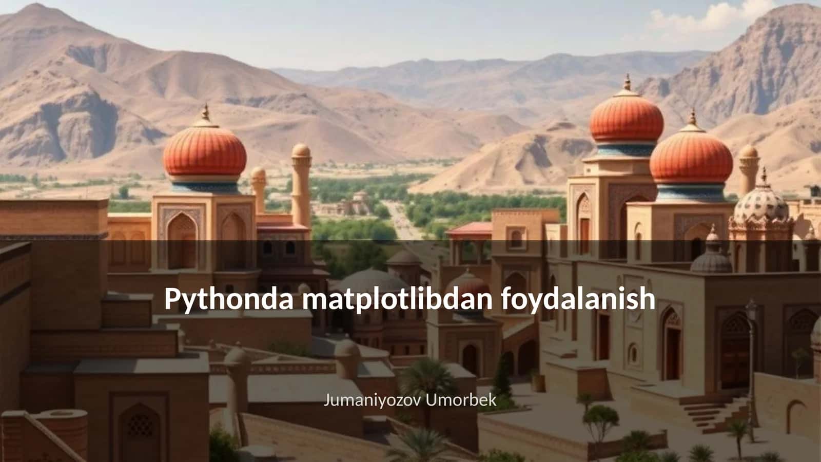 Pythonda matplotlibdan foydalanish