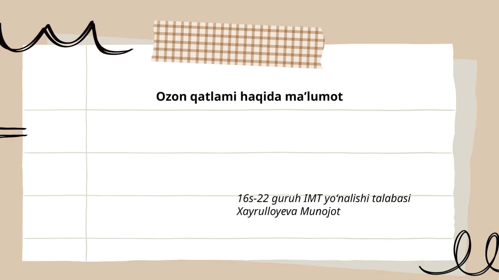 Ozon qatlami haqida maʼlumot