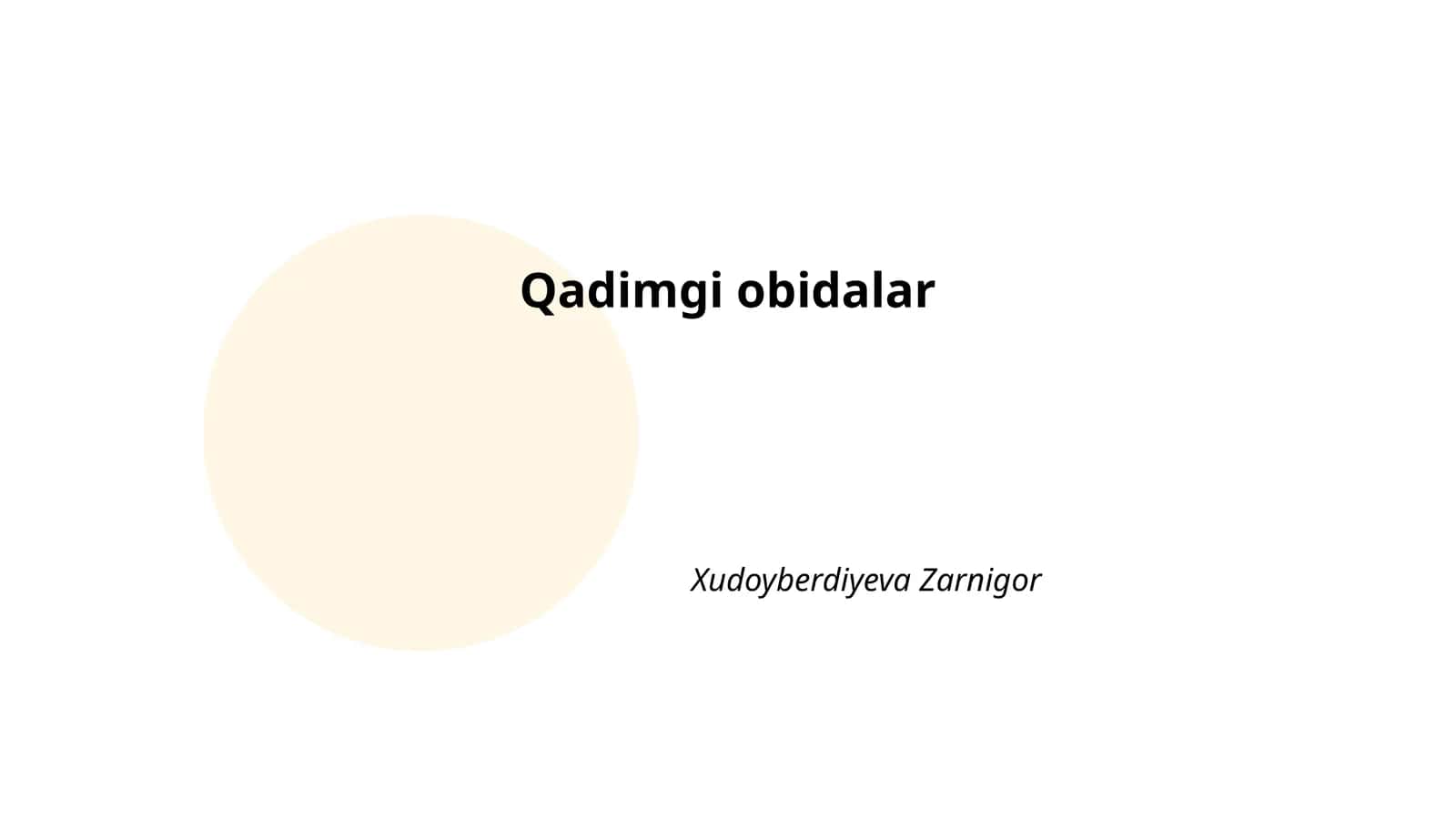 Qadimgi obidalar