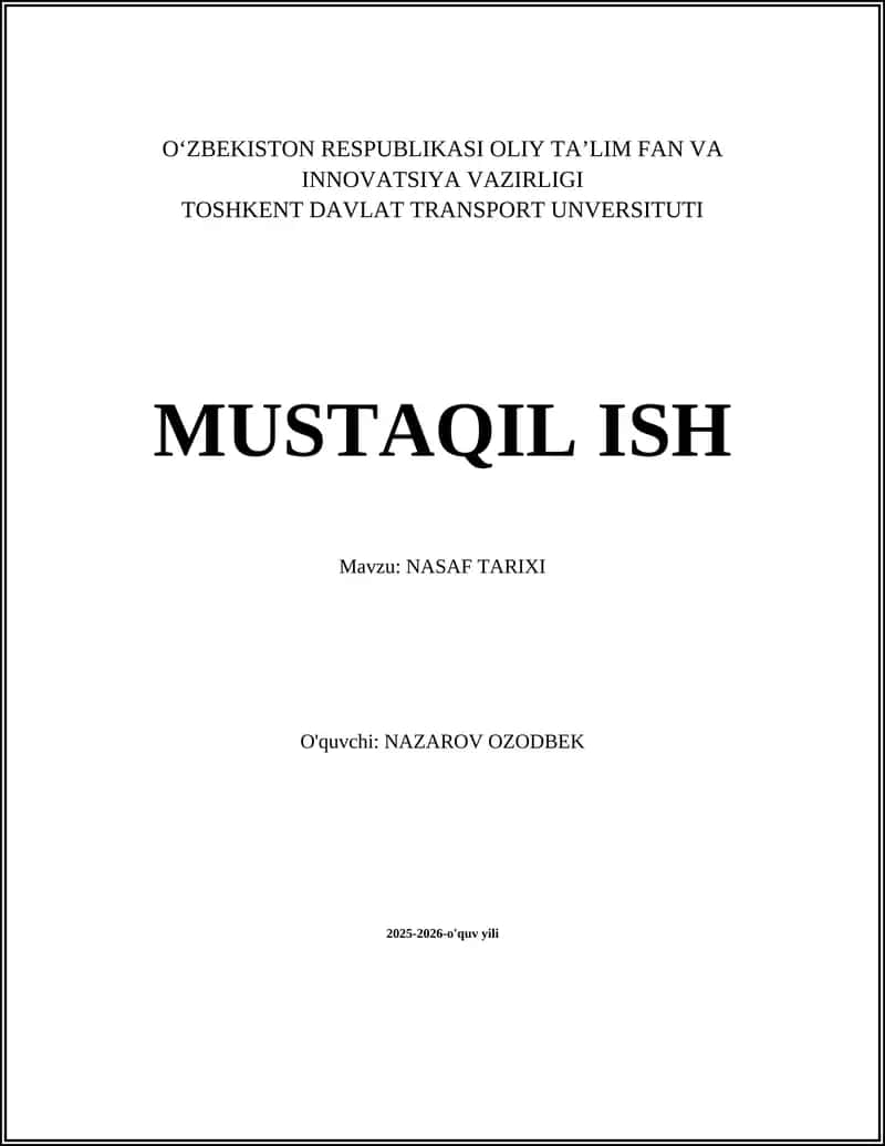 NASAF TARIXI