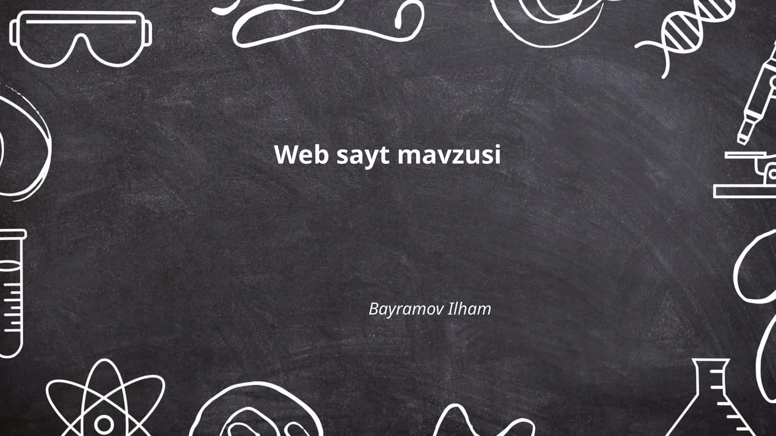 Web sayt mavzusi