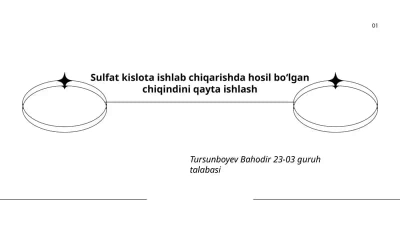 Sulfat kislota ishlab chiqarishda hosil boʻlgan chiqindini qayta ishlash