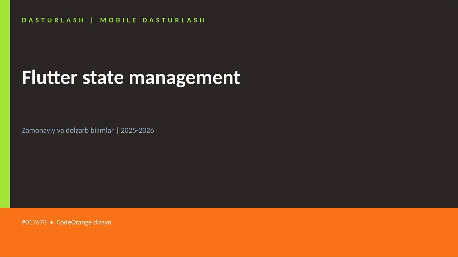 Flutter state management