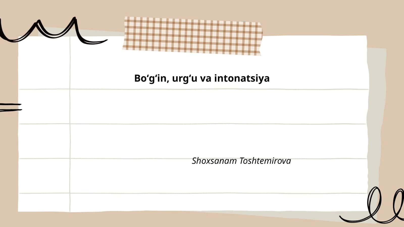 Boʻgʻin, urgʻu va intonatsiya