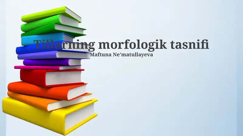 Tillarning morfologik tasnifi