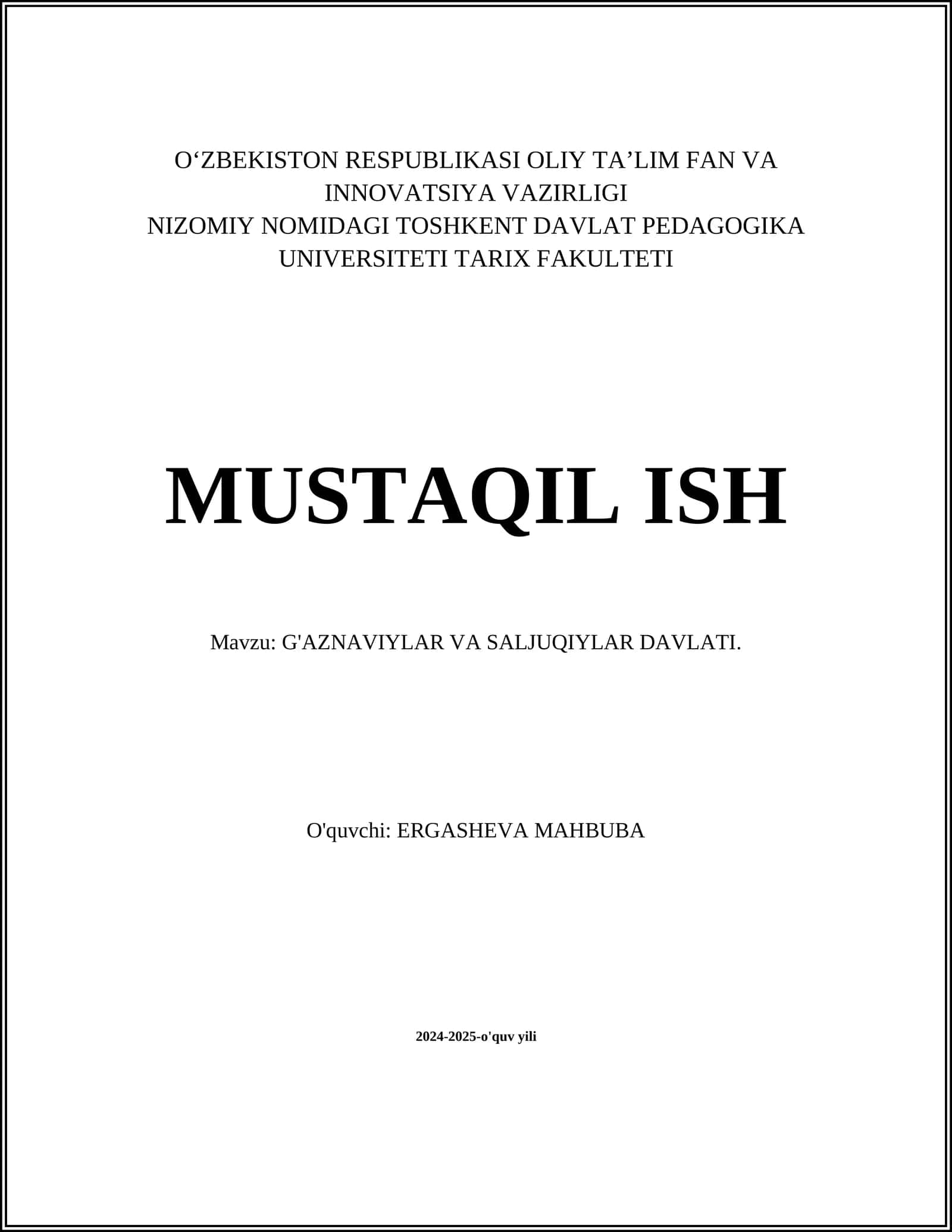G'AZNAVIYLAR VA SALJUQIYLAR DAVLATI