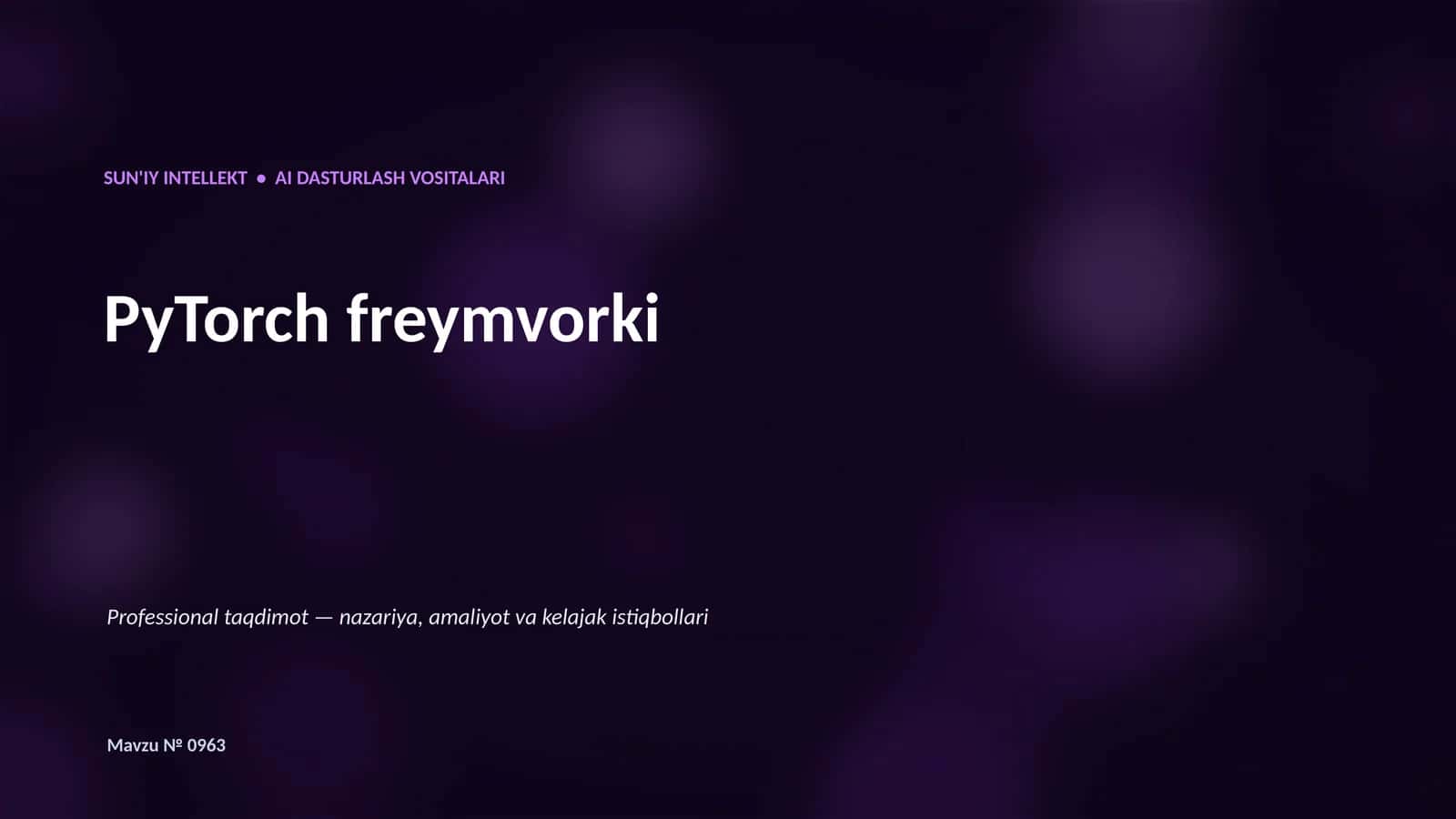PyTorch freymvorki