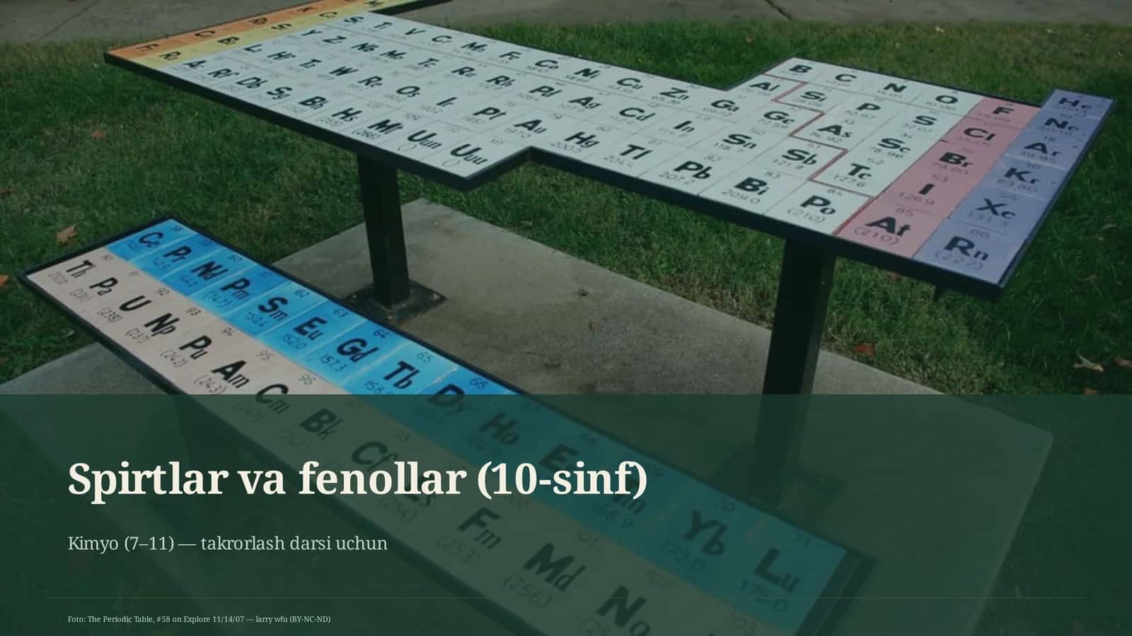 Spirtlar va fenollar (10-sinf)