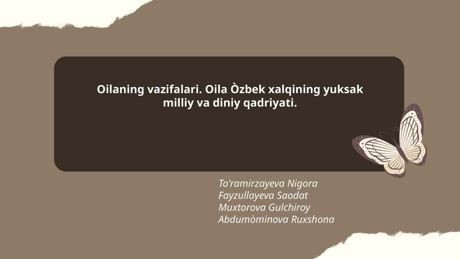 Oilaning vazifalari