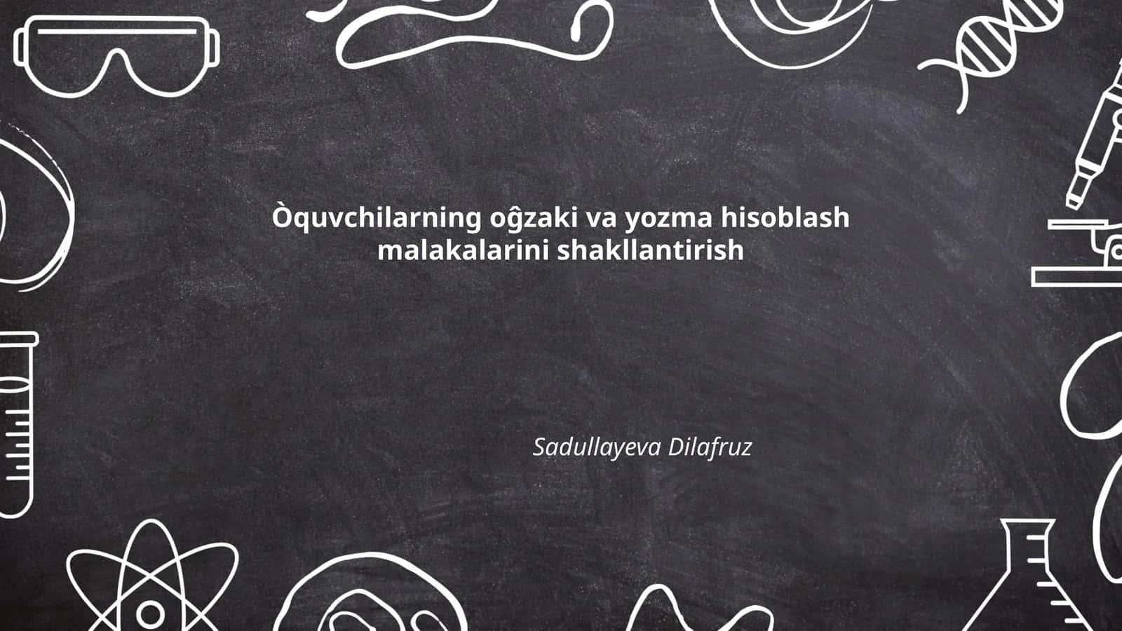 Og'zaki hisoblash amaliyotlari
