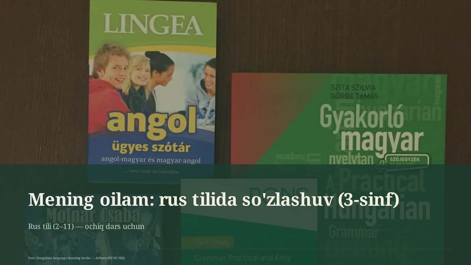 Mening oilam: rus tilida so'zlashuv (3-sinf)