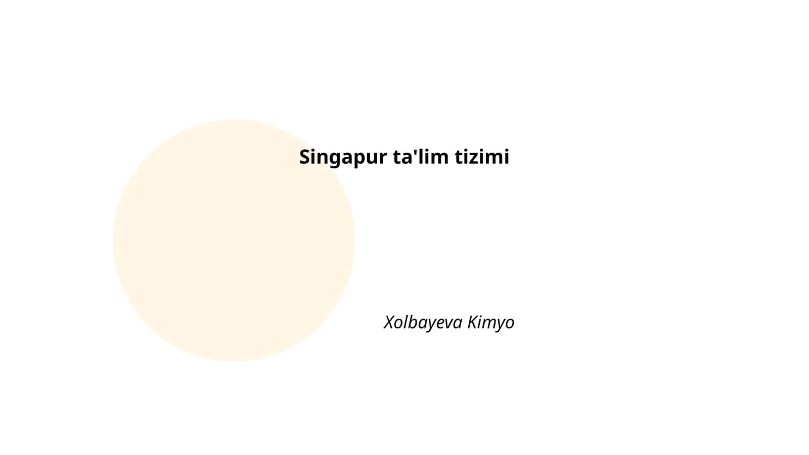 Singapur ta'lim tizimi