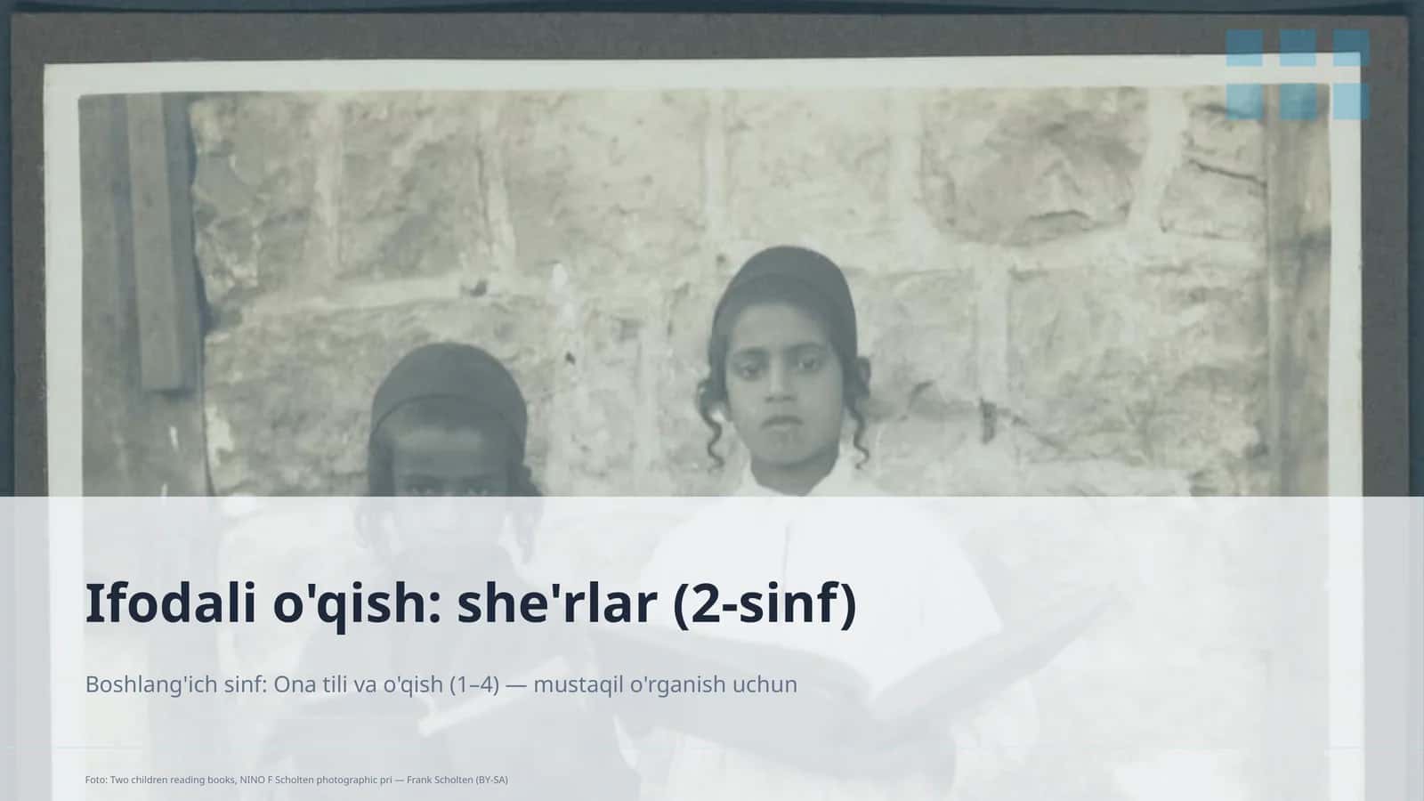 Ifodali o'qish: she'rlar (2-sinf)