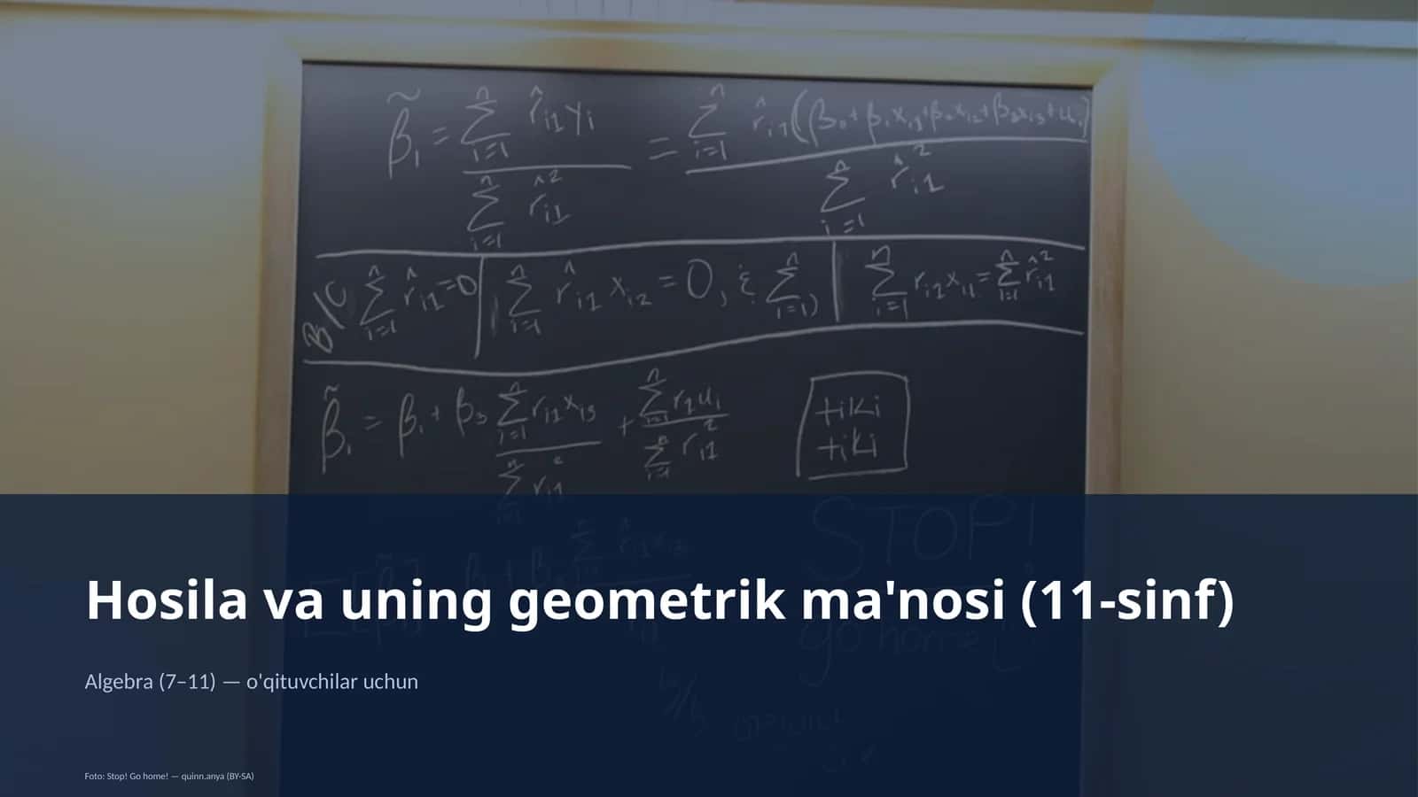 Hosila va uning geometrik ma'nosi (11-sinf)