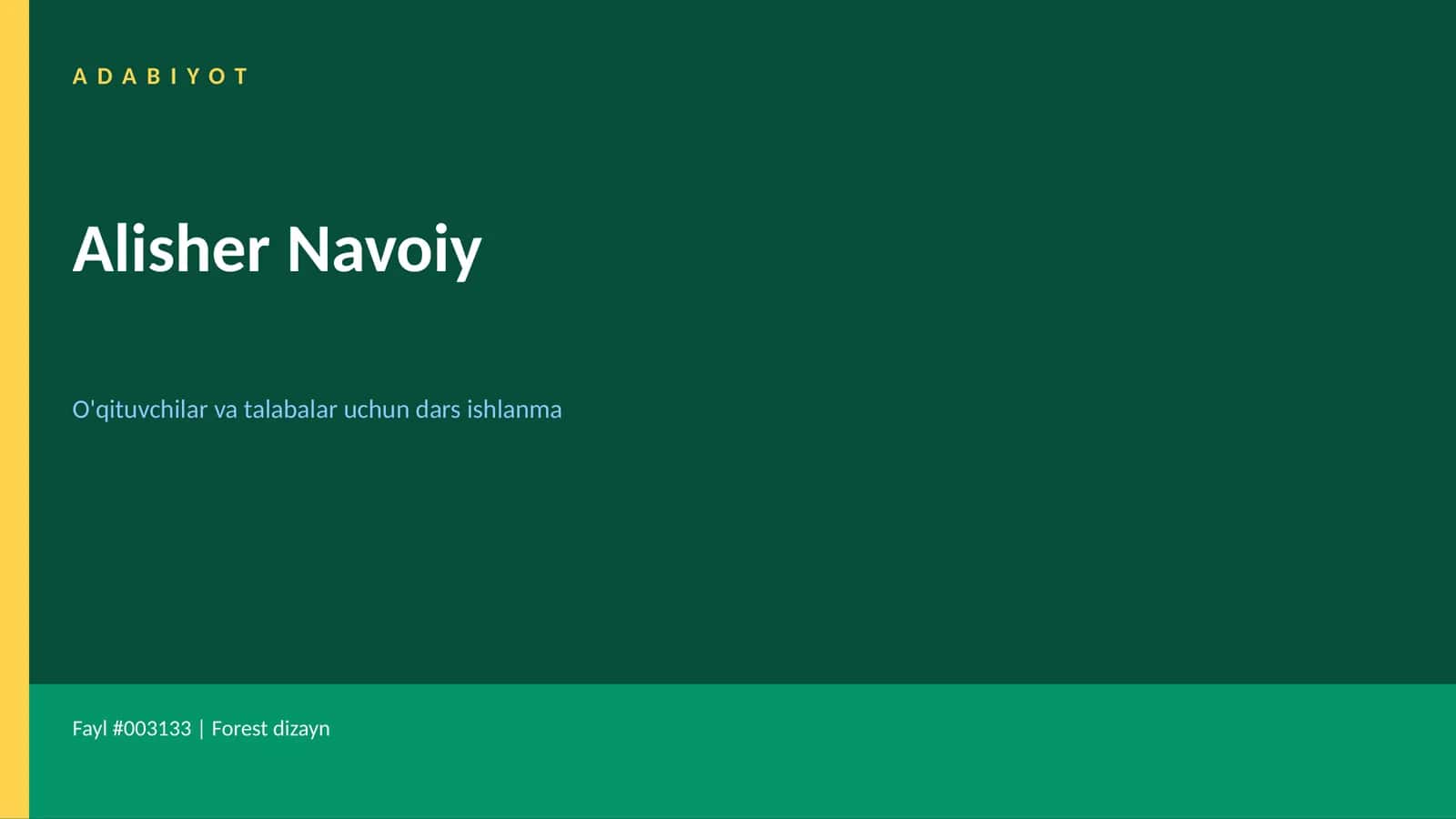 O'qituvchilar va talabalar uchun dars ishlanma