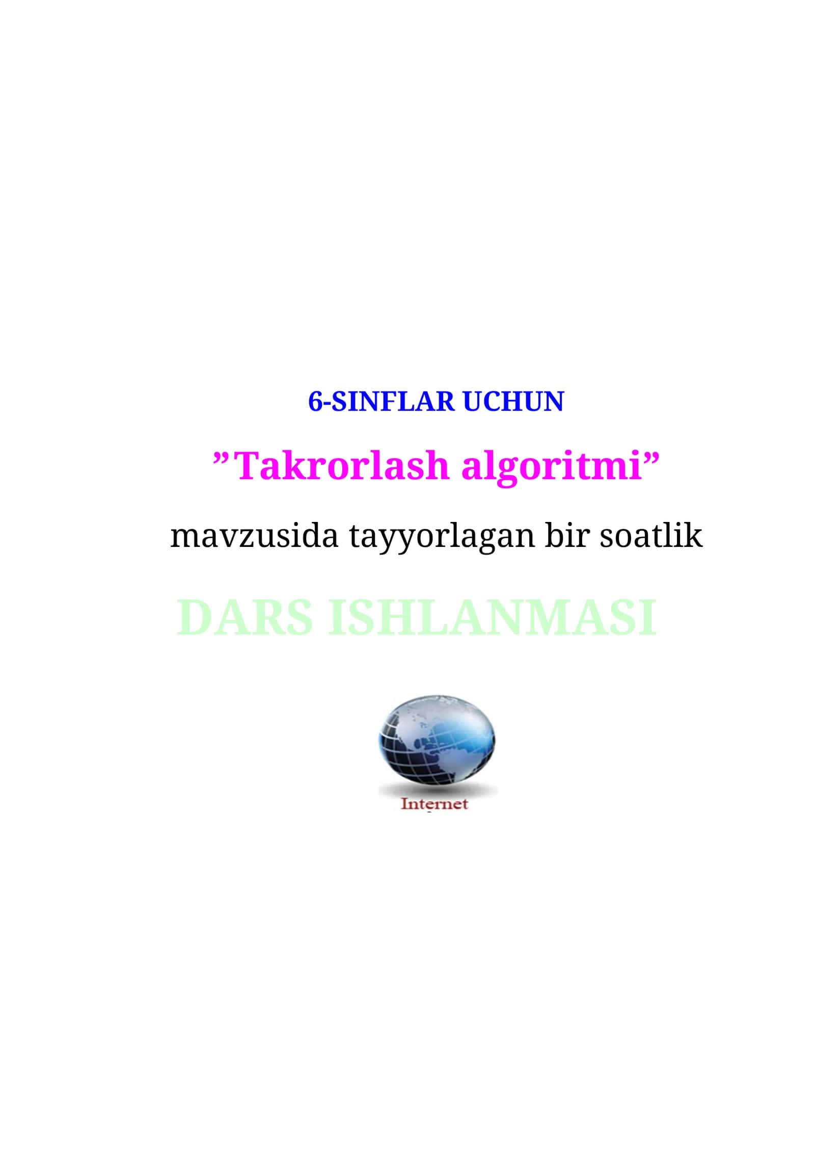 Takrorlash algoritmi