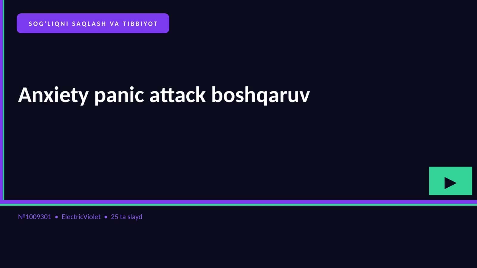 Anxiety panic attack boshqaruv