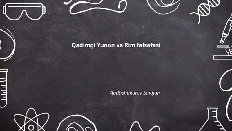 Qadimgi Yunon va Rim falsafasi
