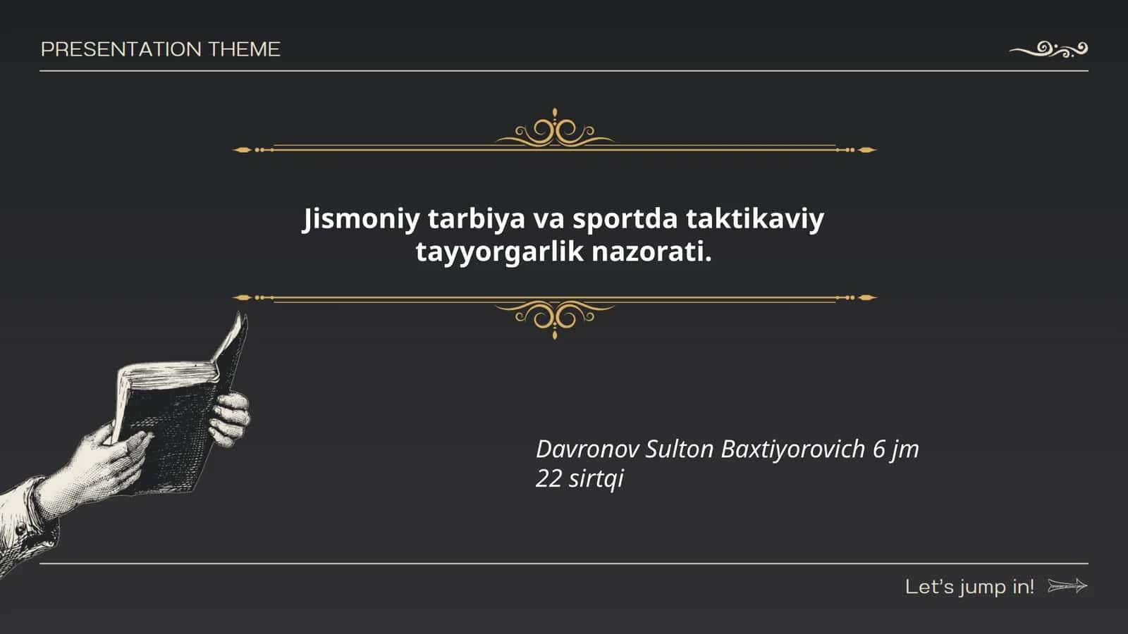 Jismoniy tarbiya va sportda taktikaviy tayyorgarlik nazorati