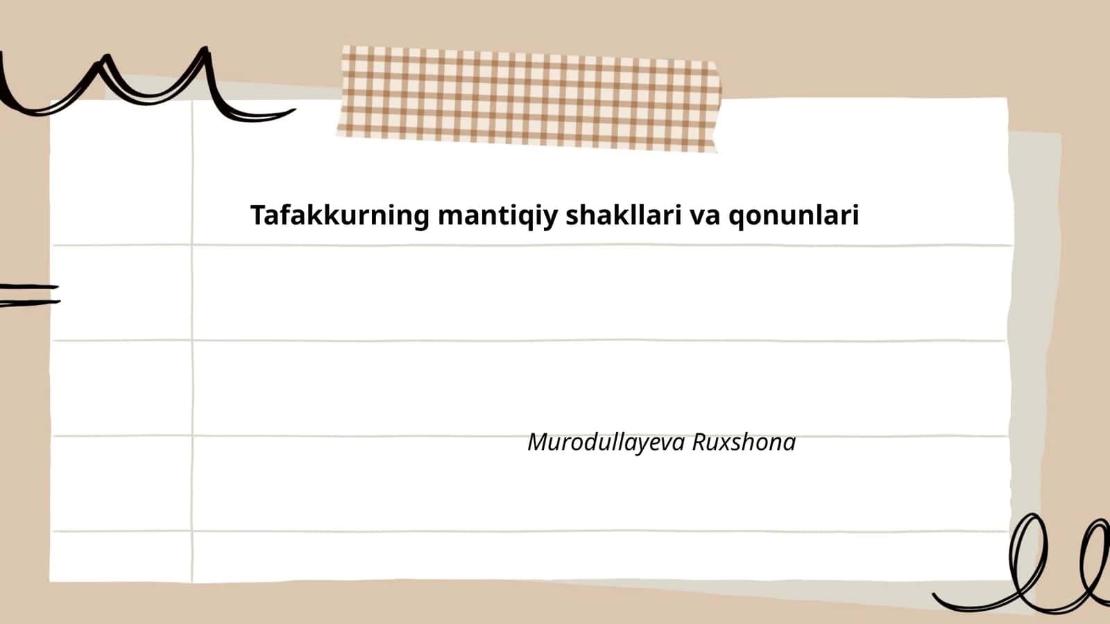 Tafakkurning mantiqiy shakllari va qonunlari