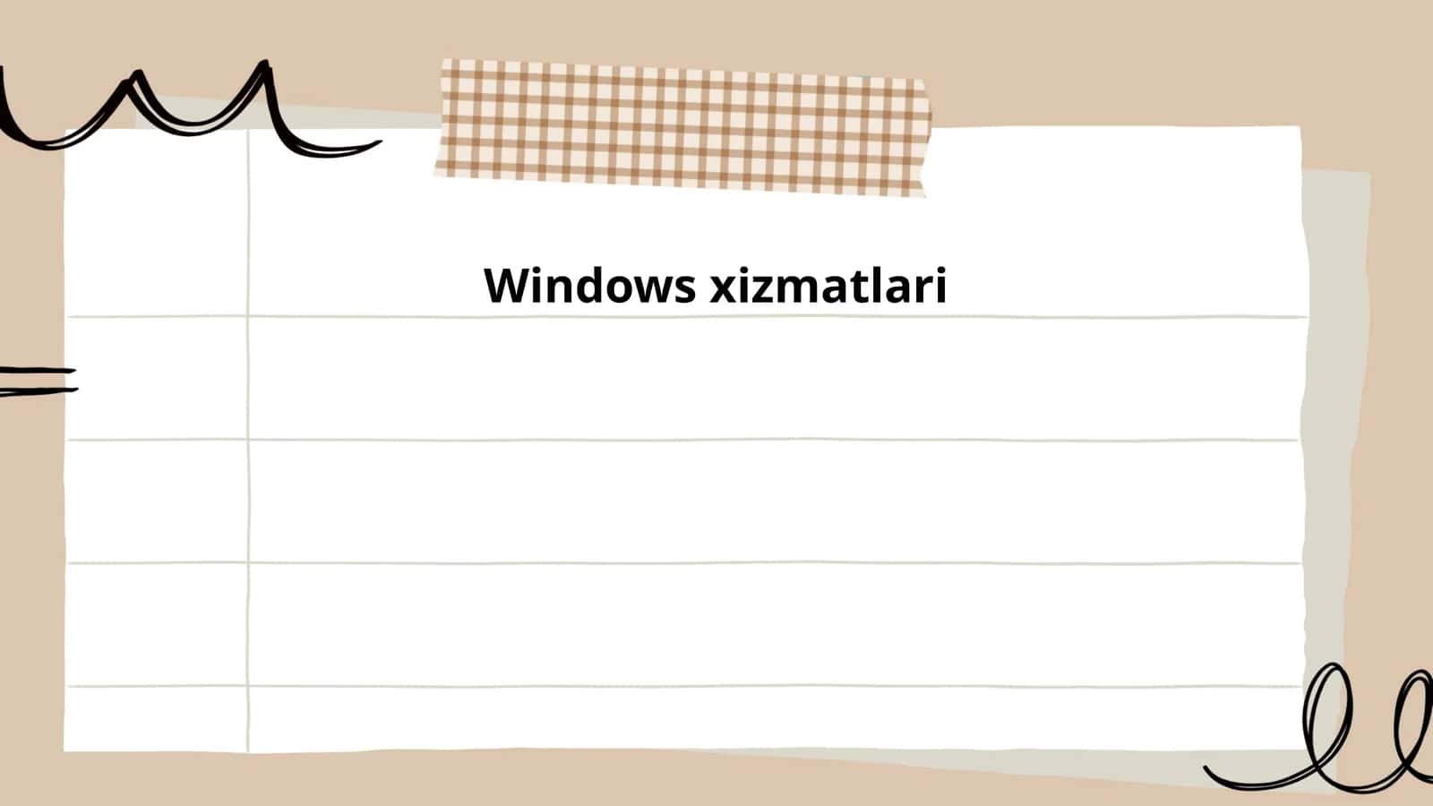 Windows xizmatlari