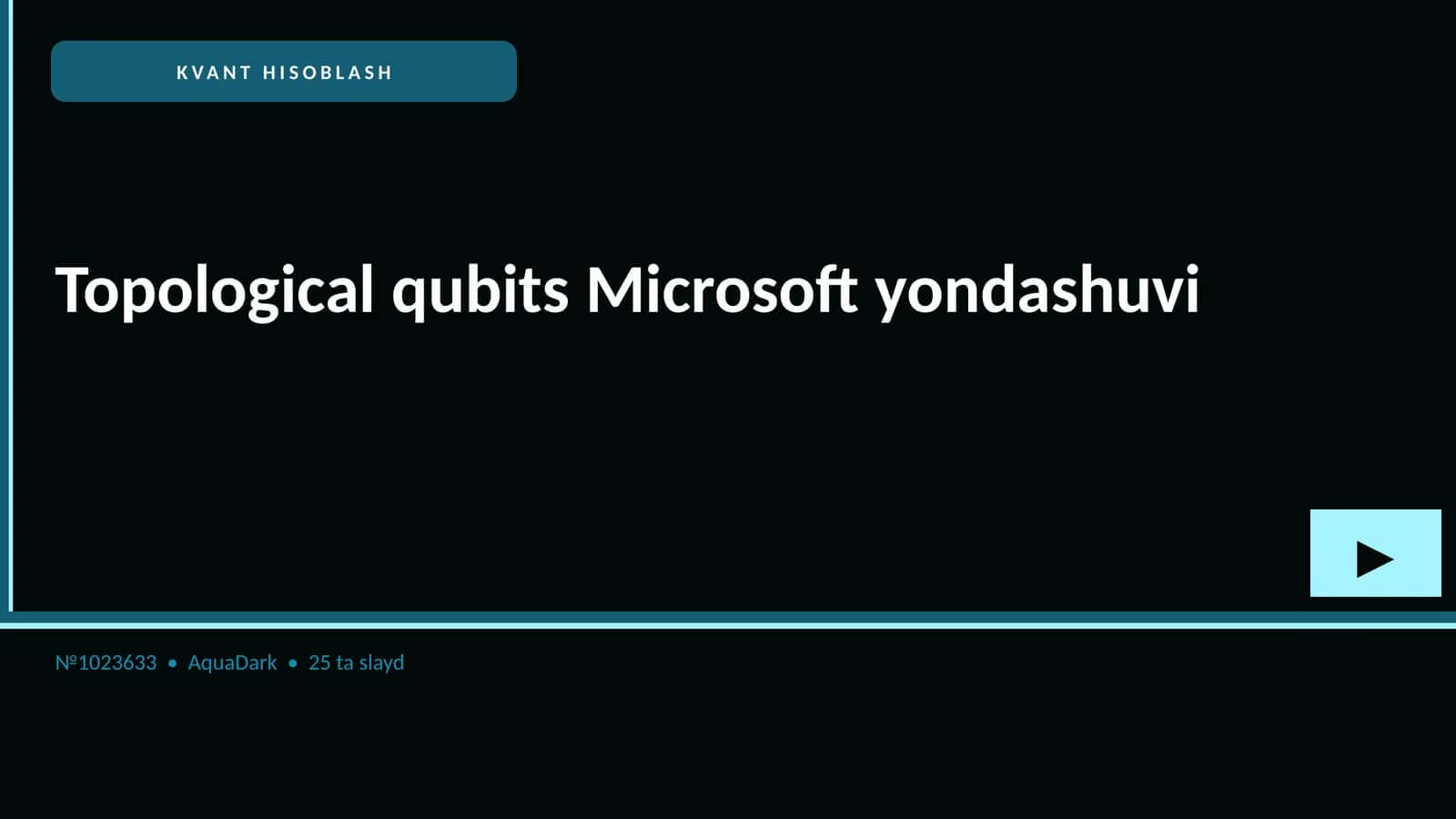 Topological qubits Microsoft yondashuvi