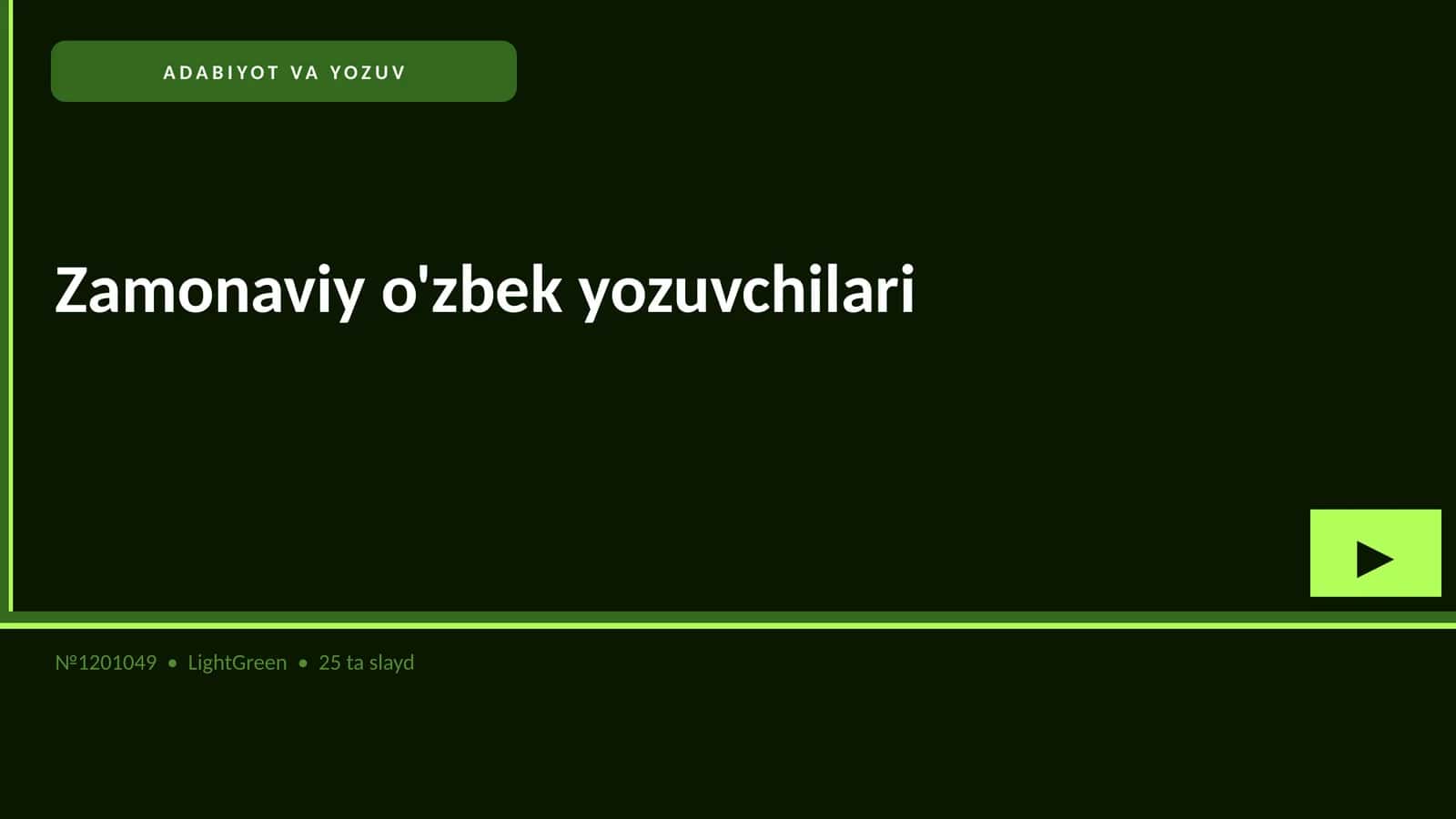 Zamonaviy o'zbek yozuvchilari