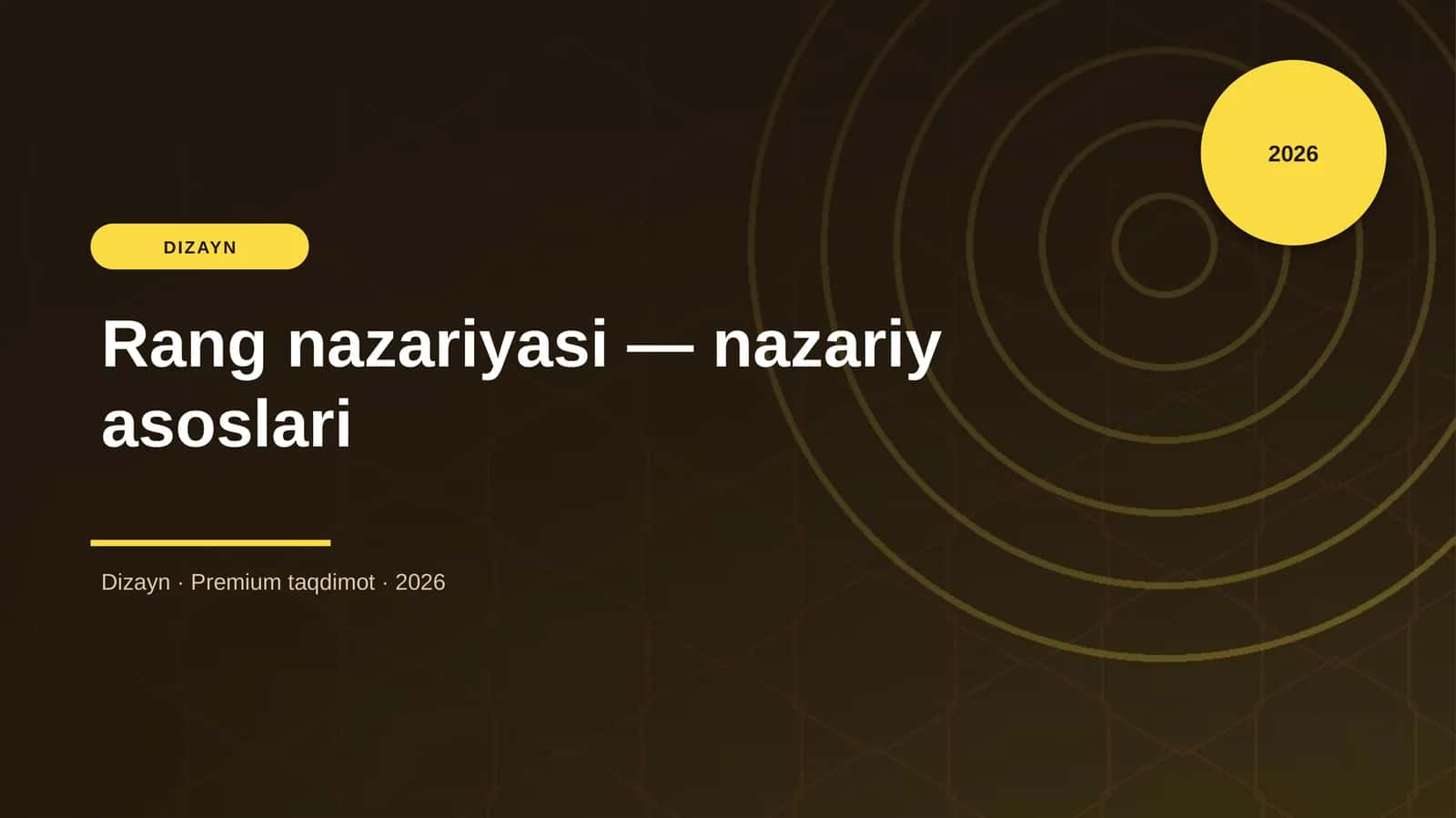 Rang nazariyasi — nazariy asoslari